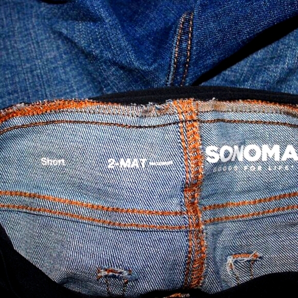 Sonoma Maternity Jean Shorts Size 2 – Distressed  Hem, Stretch Panel THRASHED - Picture 9 of 9